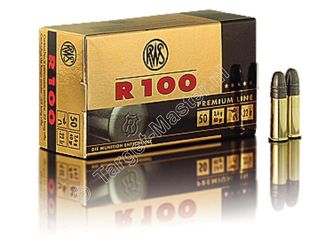 RWS Premium Line R50 Ammunition .22 Long Rifle 40 grain Lead Round Nose